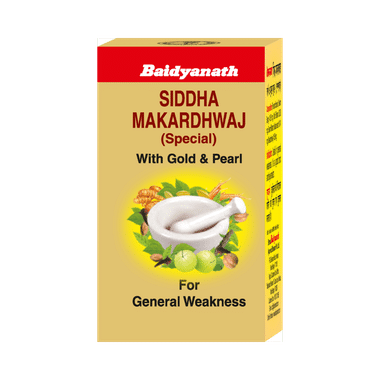 Baidyanath Siddha Makardhwaj Special with Gold & Pearl for General Weakness Tablet