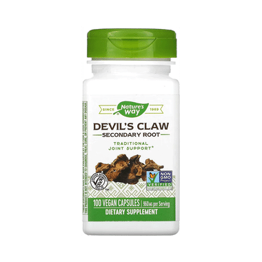 Nature's Way Devil's Claw, Secondary Root 480mg Vegan Capsules