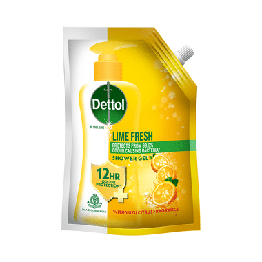Dettol Bodywash & Shower Gel | PH Balanced & Soap Free Lime Fresh Refill Pack