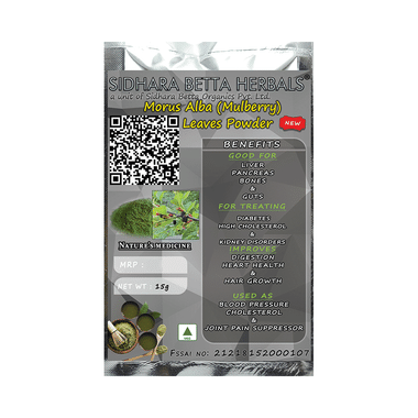 Sidhara Betta Herbals Morus Alba (Mulberry) Leaves Powder