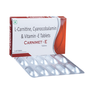Carnimet-E Tablet With L-Carnitine, Cyanocobalamin & Vitamin E
