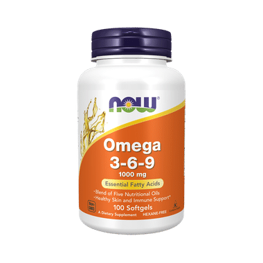 Now Omega 3-6-9 1000mg |  With Essential Fatty Acids | Softgel For Skin & Immunity