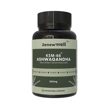 Renewwell KSM 66 Ashwagandha Capsules (60 Each)
