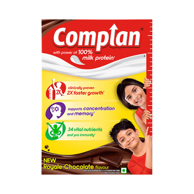 Complan Nutrition Drink Powder For Children | Nutrition Drink For Kids With Protein & 34 Vital Nutrients | Royale Chocolate