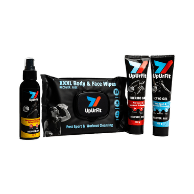 UpUrFit High Performance Outdoor Sports (Thermo Gel, Cryo Gel, 3XL Body Wipes, Sunscreen) Kit