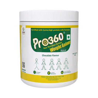 Pro360 Weight Gainer Protein With Lysine, Vitamins & Minerals | Flavour Chocolate