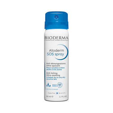 Bioderma Atoderm SOS Anti-Itching Ultra-Soothing Spray | For Irritated, Dry To Very Dry Sensitive Skin