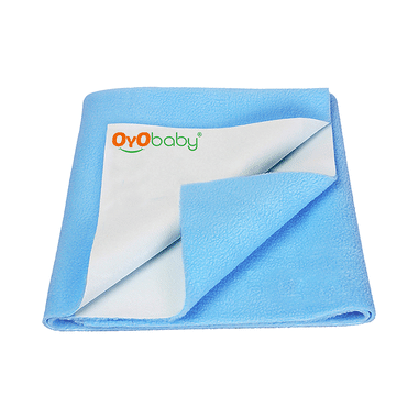 Oyo Baby Bed Protector Dry Sheet Single Bed Blue