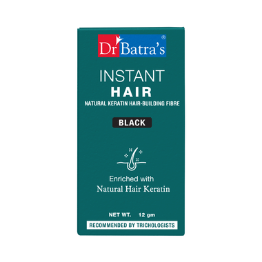 Dr Batra's Instant Hair Natural Keratin Hair Building Fibre Black