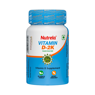 Patanjali Nutrela Vitamin D 2K For Bone Health | Flavour Vanilla Chewable Tablet