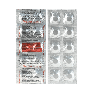 Tigatel AMH 80mg/5mg/12.5mg Tablet