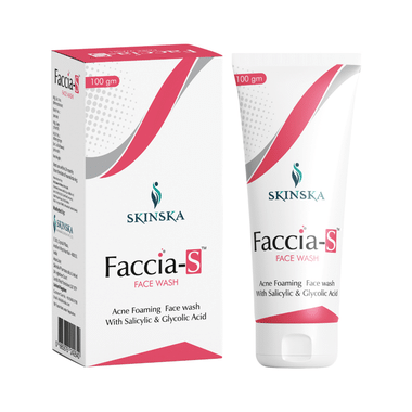 Faccia-S Face Wash With Salicylic & Glycolic Acid | For Acne Relief