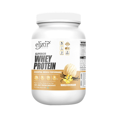 Elixir Wellness Superior Whey Protein Vanilla Icecream