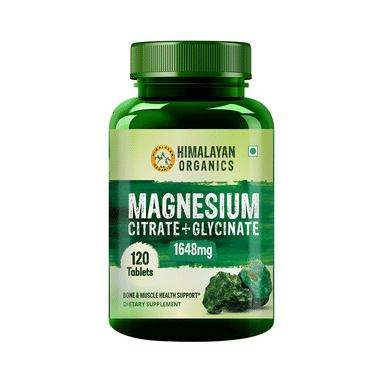 Himalayan Organics Magnesium Citrate + Glycinate 1648mg Tablet