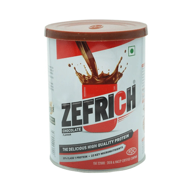 Zefrich Protein Nutritional Formula With Vitamins & Minerals | Flavour Chocolate Powder