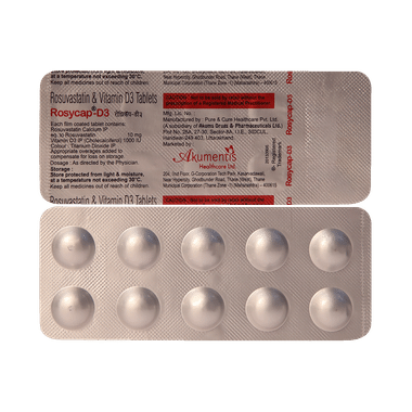 Rosycap D3 10 mg/1000 IU Tablet