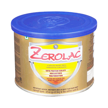 Zerolac Powder With Soy Protein Isolate, Nucleotides & Maltodextrin For Infants | Lactose & Sucrose Free