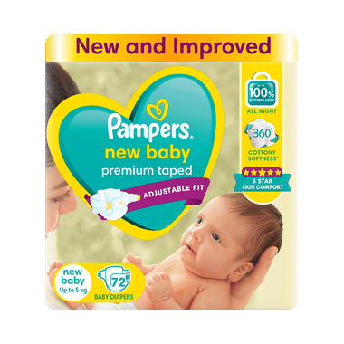 Pampers Taped New Baby Diaper NB