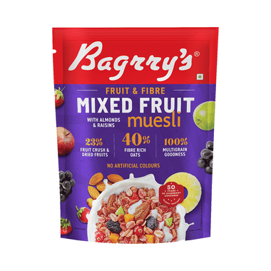 Bagrry's Fruit 'n' Fibre Mixed Fruit With Almonds And Raisins Muesli