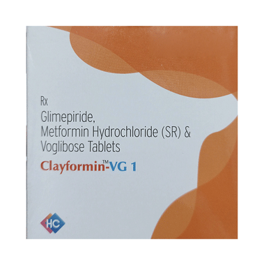 Clayformin-VG 1 Tablet SR