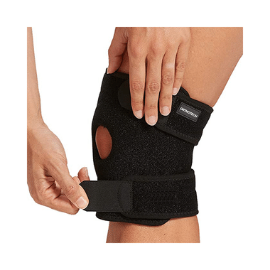 Orthotech OR-2437 Open Patella Knee Support Free Size Black