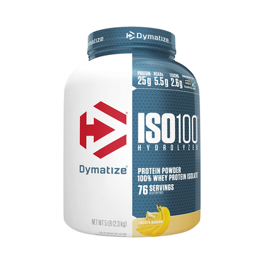 Dymatize Nutrition ISO 100 Hydrolyzed 100% Whey Protein Isloate Powder Smooth Banana