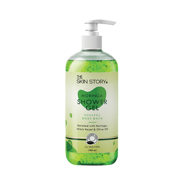 The Skin Story Moringa Body Shower Gel Enriched With Witch Hazel & Olive Oil | For All Skin Types