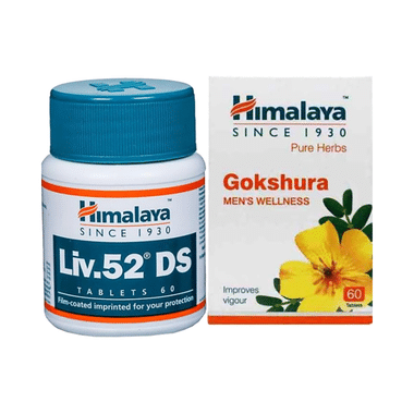 Himalaya Combo Pack Of Liv. 52 DS Tablet (60) & Gokshura Tablet (60)