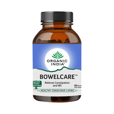 Organic India Bowelcare Veg Capsule | Eases Constipation & Bowel Movement