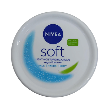 Nivea Soft Light Moisturiser for Face, Body & Hands | Quick Absorbing Face Care Product for All Skin Types