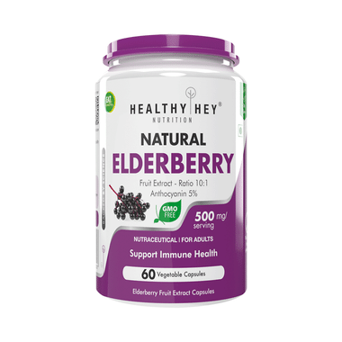 HealthyHey Natural Elderberry Ratio 10:1 Vegetable Capsule