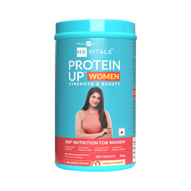 HK Vitals Protein Up Women | Powder With Whey Protein, Collagen & Biotin For Strength & Beauty Powder Vanilla