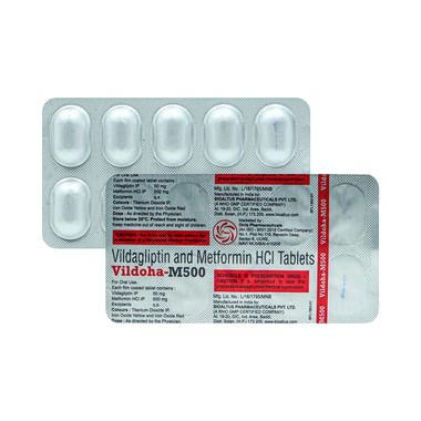 Vildoha M 500mg/50mg Tablet