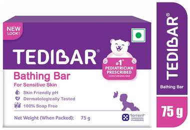 Tedibar Baby Bathing Bar for Sensitive Skin | Soap Free