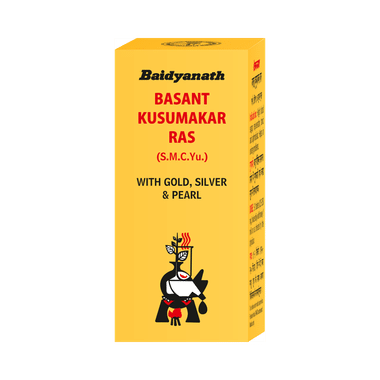 Baidyanath Basant Kusumakar Ras (S.C.M.Yu) Ayurvedic Tablet With Gold, Silver & Pearl | Maintains Blood Glucose Level