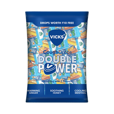 Vicks Lozenges Cough Drops For Throat Irritation Relief | Flavour Assorted Double Power