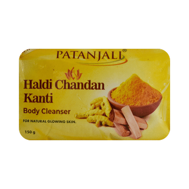 Patanjali Ayurveda Haldi Chandan Kanti Body Cleanser Soap (3X1) 150gm