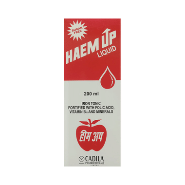 Haem UP Liquid | Iron Tonic Fortified With Folic Acid & Minerals | Sugar-Free