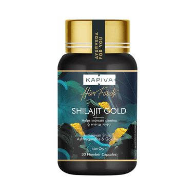 Kapiva Shilajit Gold Capsules With Safed Musli, Gokshura & Ashwagandha | For Stamina & Energy