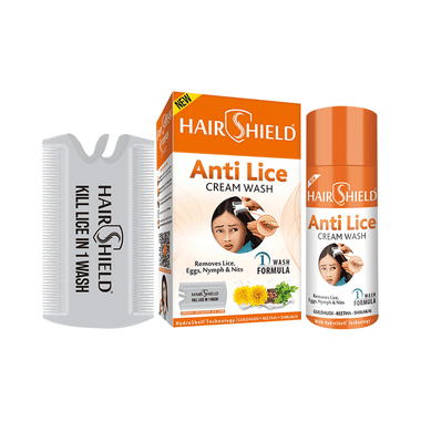 Hairshield Anti Lice Cream Wash | Reduces Lice, Eggs, Nymph & Nits For Hair Care