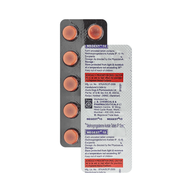 Megest 10mg Tablet