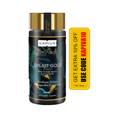 Kapiva Shilajit Gold Capsules with Safed Musli, Gokshura & Ashwagandha | For Stamina & Energy