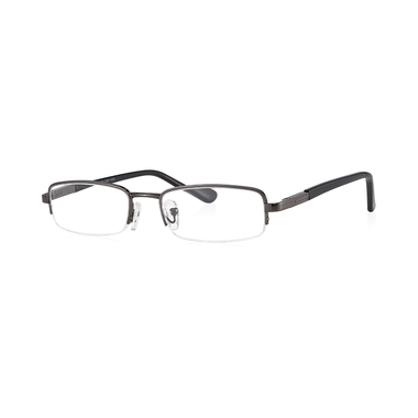 Klar Eye K 1011 Half Rim Rectangle Reading Glasses For Men And Women Shiny Gun Optical Power +1.75