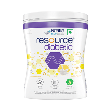 Nestle Resource Diabetic Supplement With Protein, Fibre & Low GI | Flavour Vanilla Powder