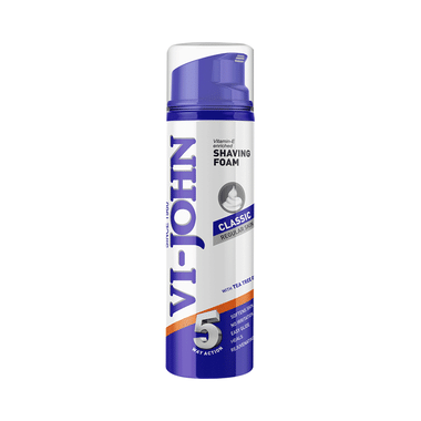 Vi-John Classic Regular Skin Vitamin E Enriched 5 Way Action Shaving Foam For Men