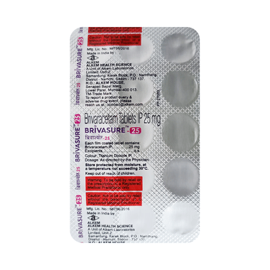 ब्रिवैसर 25mg टैबलेट