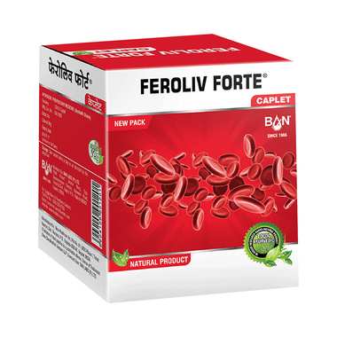 Feroliv Forte | Iron Supplement With Liver Tonic | Useful In Iron Deficiency Anemia | Caplet