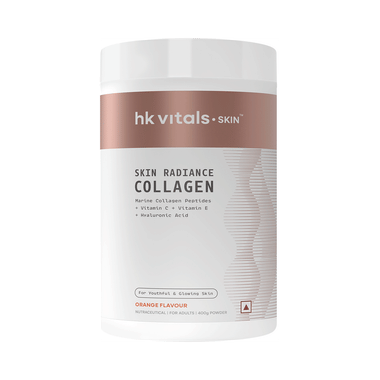 HK Vitals Skin Radiance Skin Collagen | Powder with Vitamin C, E & Biotin | Orange