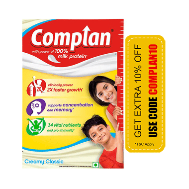 Complan Nutrition Drink Powder For Children | Nutrition Drink For Kids With Protein & 34 Vital Nutrients | Creamy Classic