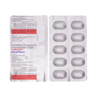 Afenak Plus S 100mg/325mg/10mg Tablet